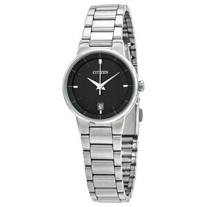 NWT Authentic Citizen Quartz Black Dial Stainless Steel Women's Watch